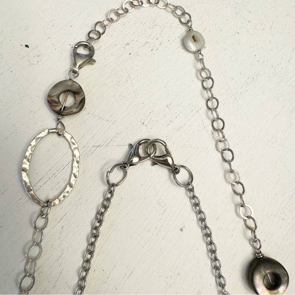 Beautiful Set of 3 Glass Metal Stone Pendant and Plastic Beads Necklaces Vintage - Picture 7 of 13